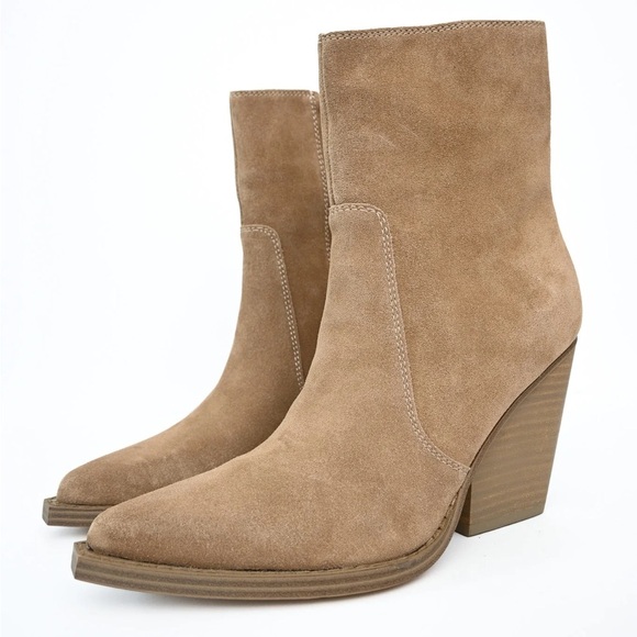 Nine West Distressed Suede Bootie NWOB - Picture 1 of 5